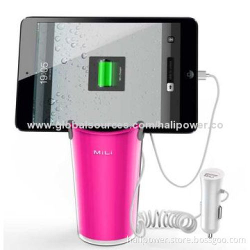Holder Car Charger with 4 Output, 5V DC/2.4A Output